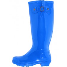 RB-020-Royal - Wholesale Women's "EasyUSA" 15.5 Inches Water Proof With Buckle Soft Rubber Rain Boots ( *Royal Blue Color )